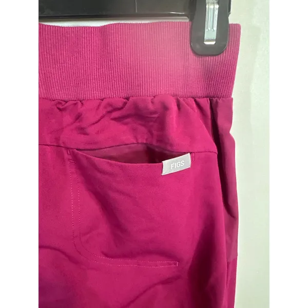 FIGS W Boston Slim Jogger Scrub Pants XS‎ Raspberry Tech Fabric Bundle of 2 NWT - Image 7