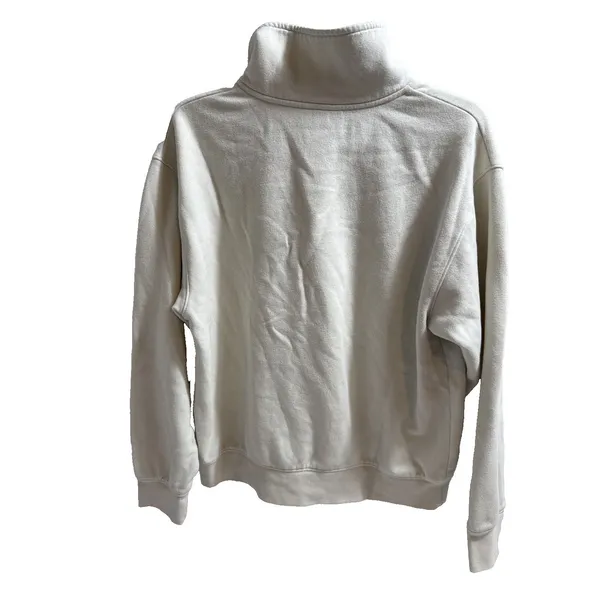 Universal Threads Off White Sweatshirt Women's M Zippered Front Long Sleeve - Image 2
