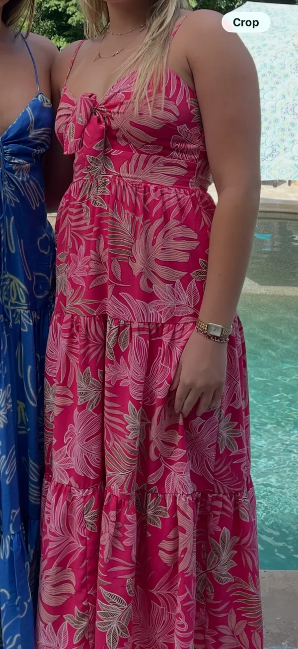Pink flora Maxi dress - Image 2