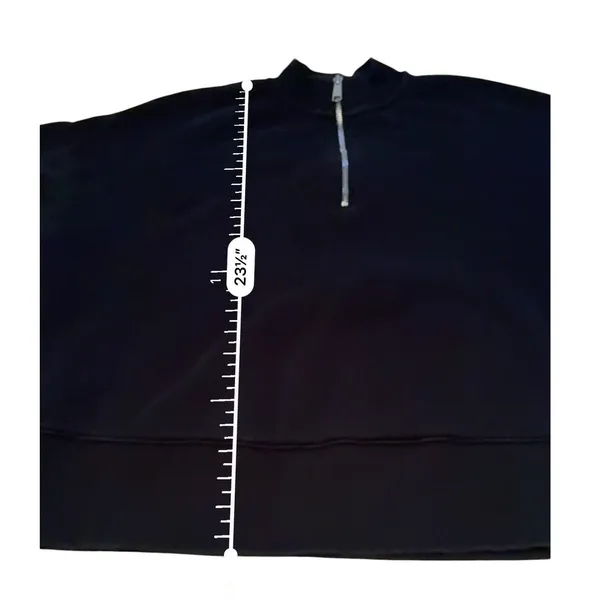 Madewell MWL Quarter Zip Sweatshirt Womens Small Black‎ Betterterry Mock Neck - Image 8