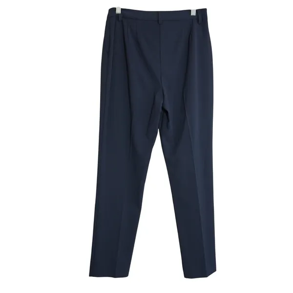 Tahari ASL Women's Size 4 Dress Pants Navy Blue Straight Leg Trousers Career - Image 6