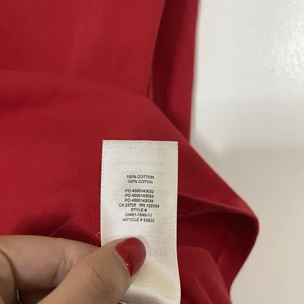 ARITZIA Babaton red vneck padded shoulder sleeveless top size XS - Image 4