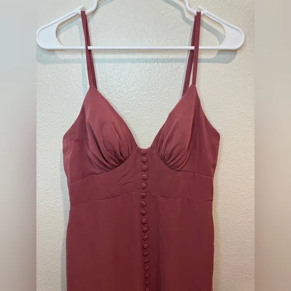 Azazie Women’s Alaya Ready to Ship Dusk Bridesmaid Dresses Size 6 in Desert Rose - Image 4