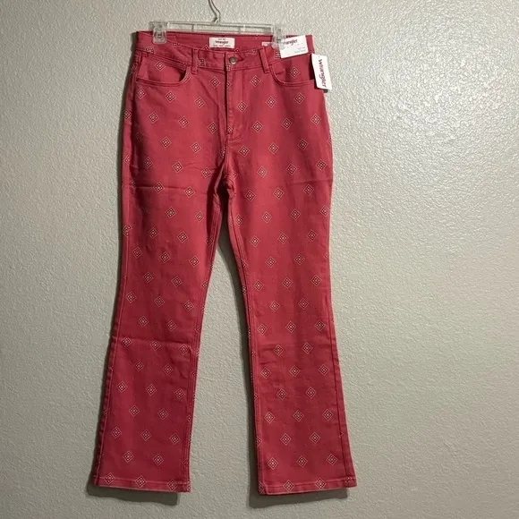 NEW Wrangler High Rise Bootcut Bandana Jean Red Diamond Western Cowgirl Festival - Image 9
