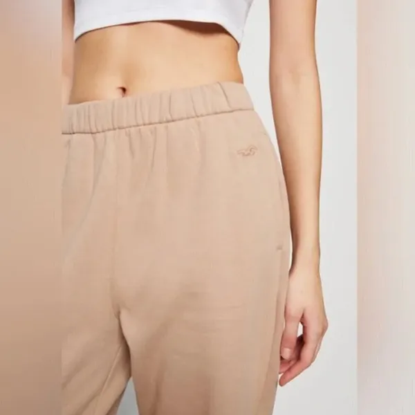 Hollister Women's Sz XS Ultra High-Rise Jogger Sweatpants Beige Tan Cotton Blend - Image 3