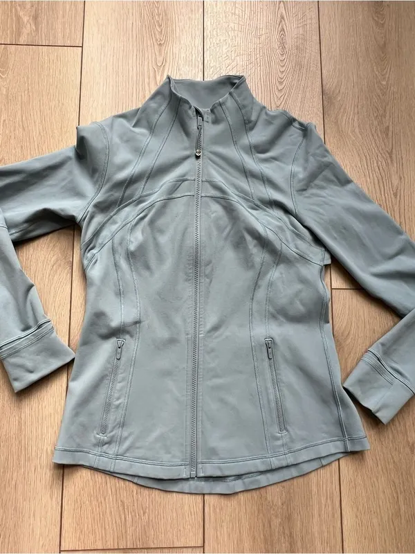 Lululemon Define Jacket in Hazy Jade Full Zip Size 12 Light Blue Green Active - Image 10