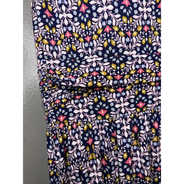 Le Lis Dress Womens Large Blue Floral Scoop Neck Jersey Maxi Sundress Casual - Image 6