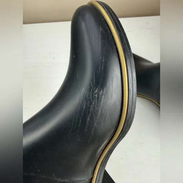 Kate Spade Solstice Ankle Rain Bootie Water Resistant Black Rubber Size 6 - Image 13