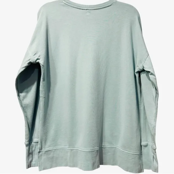Sweaty Betty After‎ Class Longline Crewneck Oversized Sweatshirt Sky Blue Small - Image 3