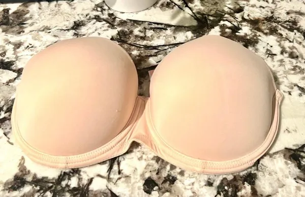 Victoria's Secret PINK Wear Everywhere Push-Up Strapless Bra 34D Beige Molded - Image 6