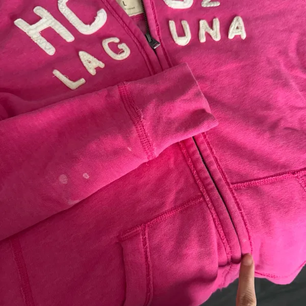 Hollister Large Laguna Beach Hoodie Full Zip Y2K 2000s Preppy‎ School - Image 2