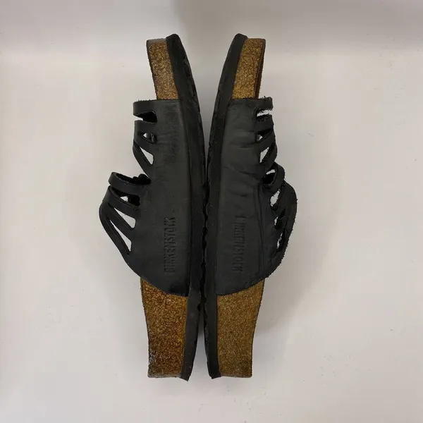 Birkenstock Womens Granada‎ Double Straps Birk Sandals Black Sz 38 US W7-flaw - Image 8
