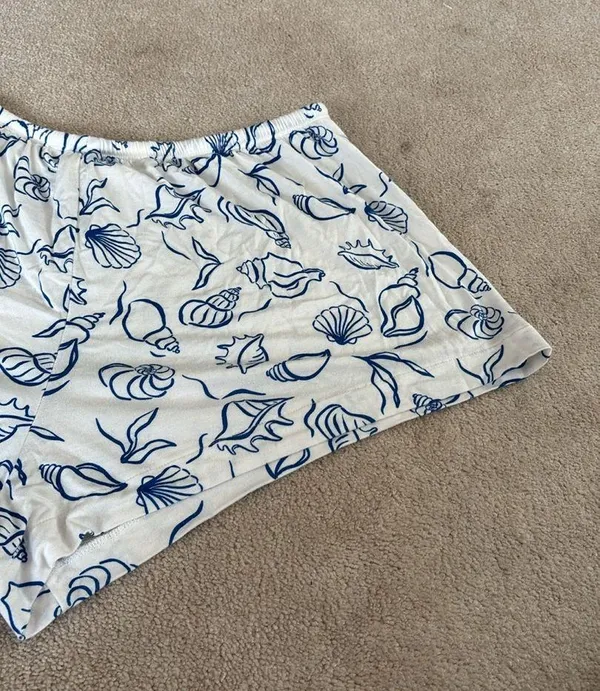 NWOT Auden Pajama Shorts White Size L - Image 8
