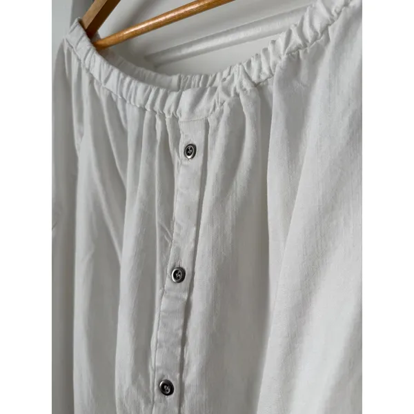Standard Grace White Boho Embroidered Lace Tunic Off Shoulder Bell Sleeve Small - Image 11