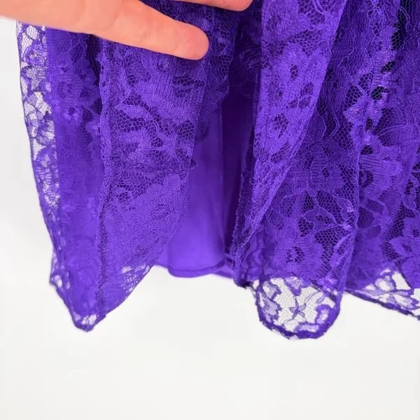 Vtg Y2K Fredericks of Hollywood Lace Babydoll Dress Sz 14 Whimsigoth HOCO USA - Image 5