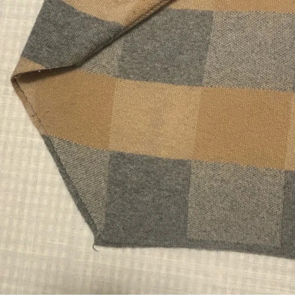 NOTE Di ANITA Sweater Turtleneck OneSz GrayPlaid MerinoCashmere PonchoCheckITALY - Image 7