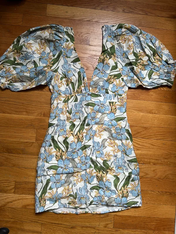 Floral Sundress With Puff Sleeves - Image 5