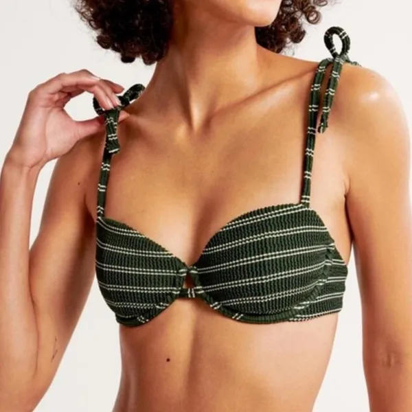 {Abercrombie & Fitch} Brand New Curve Love Tie-Strap Underwire Bikini Top - Image 2
