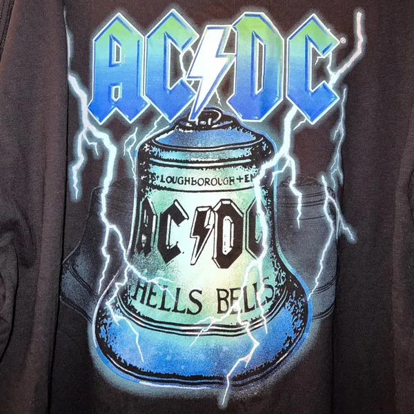 AC/DC Hells Bells Long Sleeve Graphic Vintage Inspired Tee Size Large - Image 7