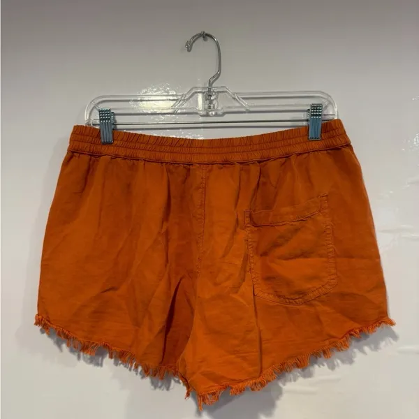 Aerie pull on Orange Frayed Hem Casual Shorts‎ - Image 3