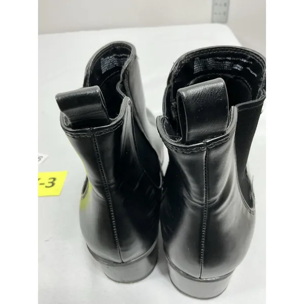 Womans A New Day Pullon Ankle Boots 7.5 Black Block Heel Elastic Ankle - Image 5