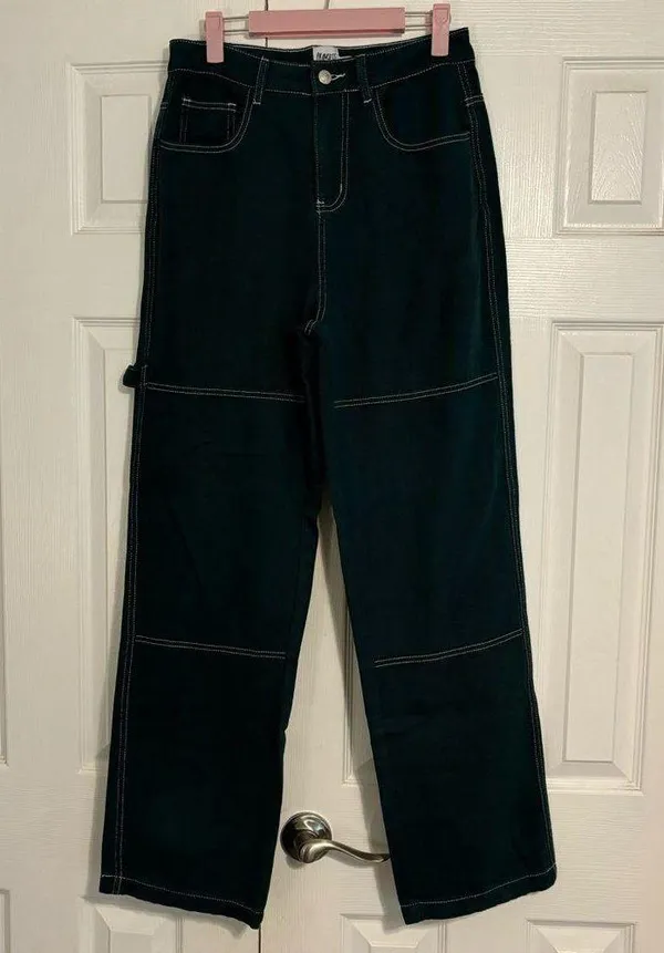 Princess Polly Copeland Jeans Green - Image 3