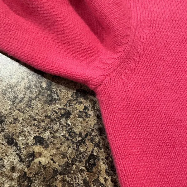 Abercrombie Cashmere Sweater Preppy Y2K Old Money Heritage Minimalist Hot Pink S - Image 8