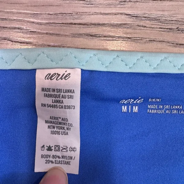 Aerie Womens Royal Blue Neon‎ Lime Colorblock Bikini Brief Bottom Swim Medium M - Image 4