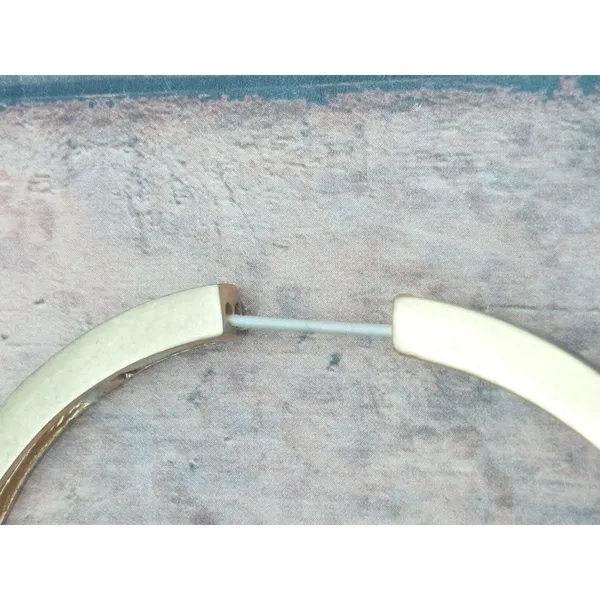 Lia Sophia Gray Enamel Gold Tone Stretchable Bangle Bracelet Baguette Crystals - Image 11