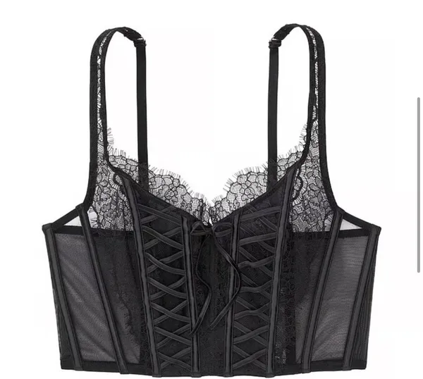 Victoria's Secret Corset Lace Bustier Black Top - Image 4