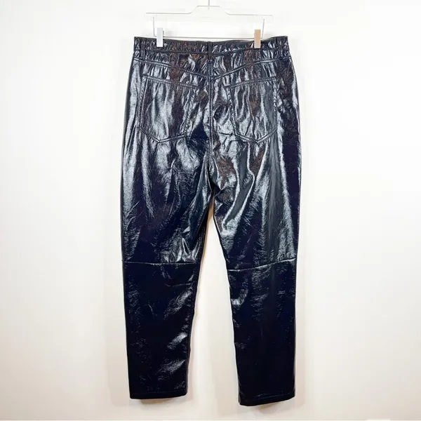 Abercrombie & Fitch The 90s Straight Ultra High‎ Rise Curve Love Vinyl Pants 33 - Image 3