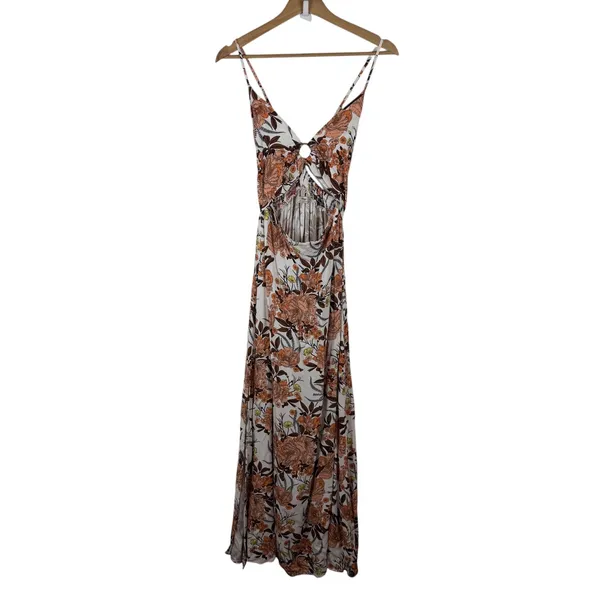 Maaji Floral Cutout Maxi Dress Medium Swim Coverup Beachy Vacation Tropical‎ - Image 4