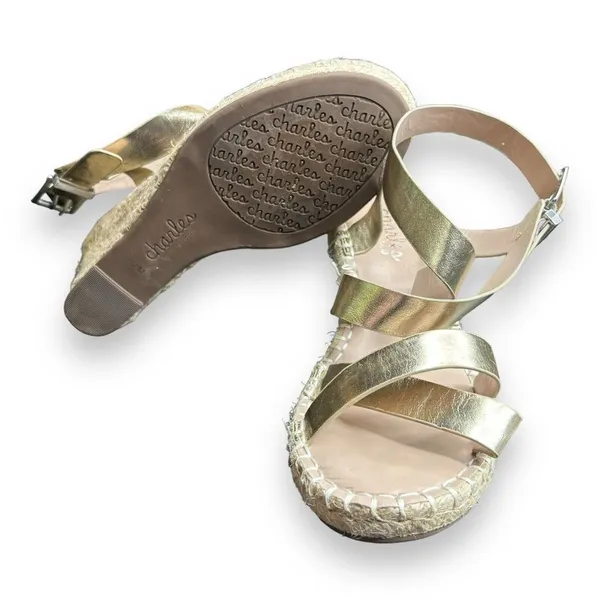 Charles David Womens Gold Espadrilles Size 7.5‎ - Image 7