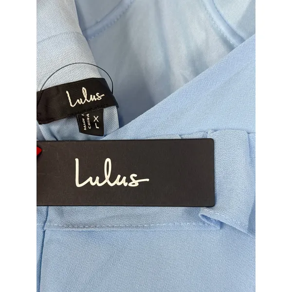NWT Lulus Sincerely Poised Light Blue Backless Bustier Tiered Maxi Dress Size XL - Image 6