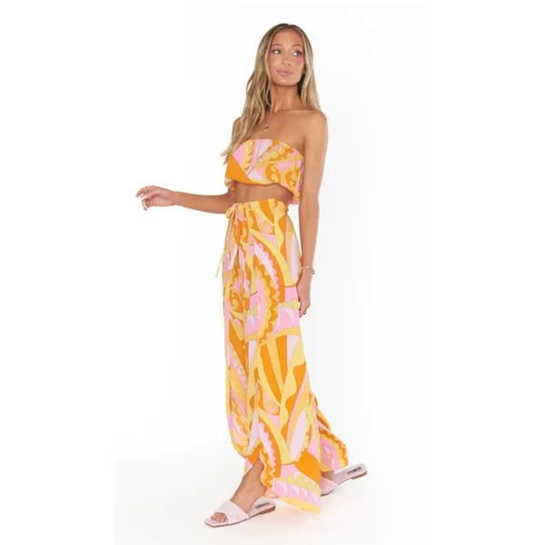Show Me Your Mumu Caribbean Cocktail Limbo Pants Teeny Tube‎ Top Set S - Image 7