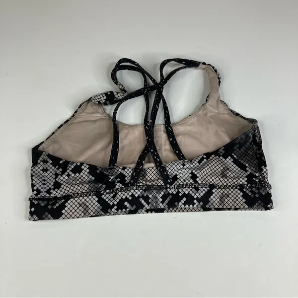 Lululemon Energy Bra Ziggy‎ Snake Butter Pink Black - Image 6