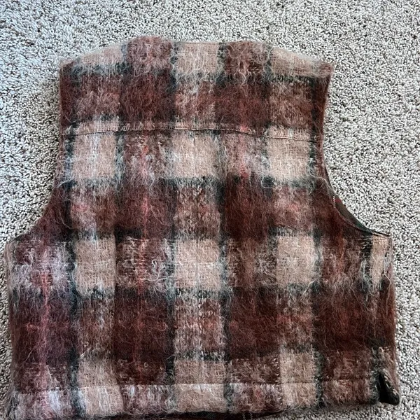 Banana Republic Checkered Wool + mohair Vest - Image 7