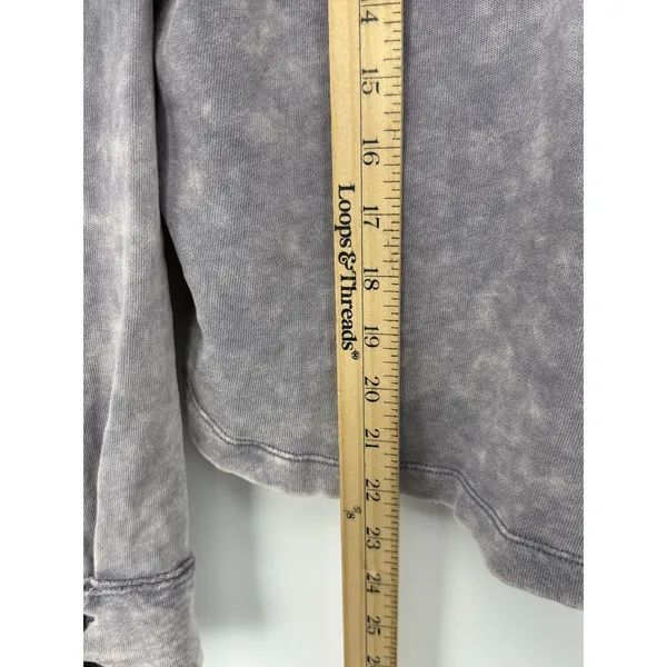 Evereve Ana Pocket Sweatshirt Washed Purple Gray XS Lounge Casual - Image 10