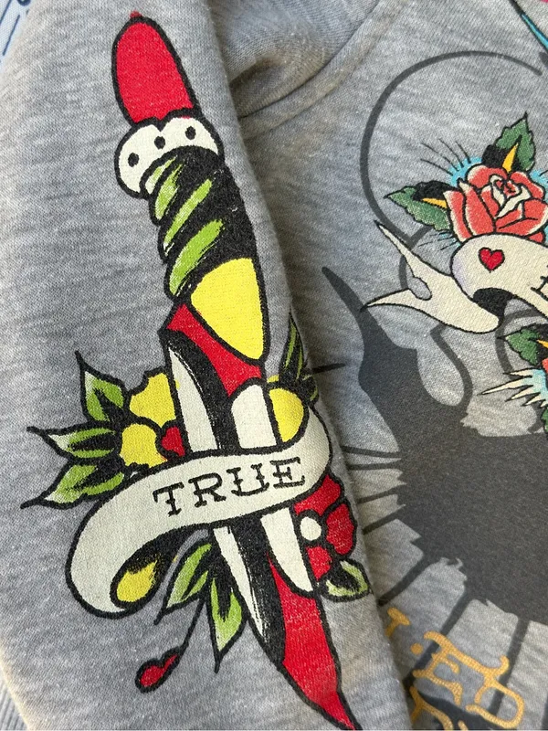 Ed Hardy Rose and Sword Full Zip Hoodie XS - Image 12