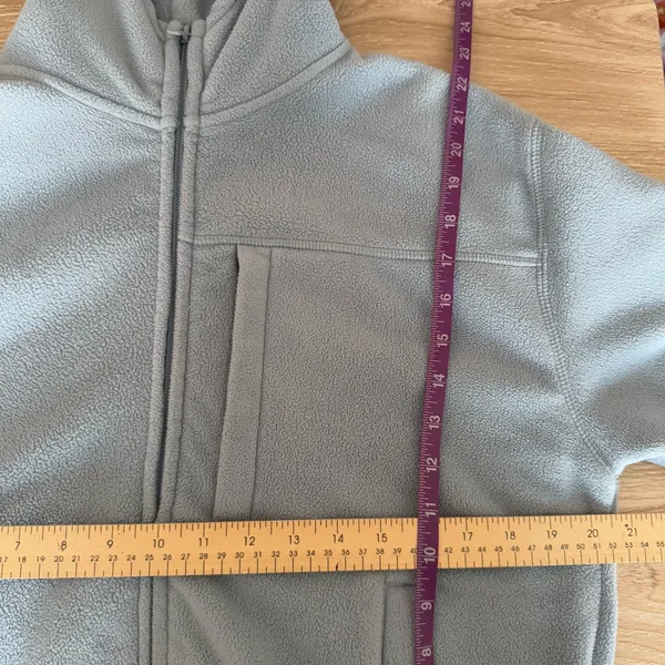 Aritzia 1 RARE Small TNA Polartec Fleece Full‎ Zip Hoodie Sweatshirt Icy Blue - Image 6