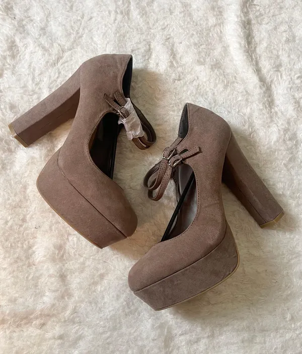 Bamboo Cute Mary Jane double strap platform high heels - Image 3