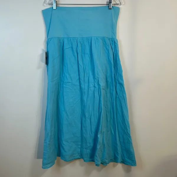 Mary‎ Ellen Clear Water Blue Cotton Gauze 2-in-1 Convertible Skirt Dress XL/XXL - Image 2