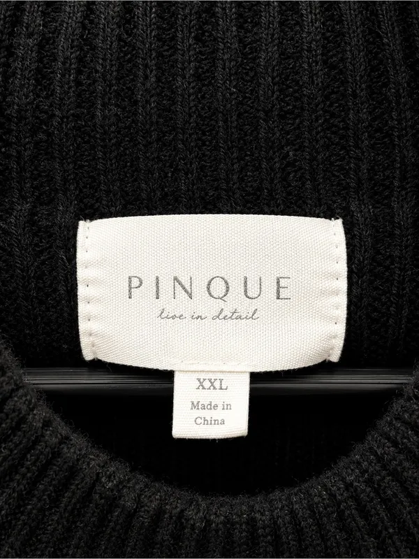 Pinque Ribbed Mock Neck Sweater Bundle | Ivory & Black | XXL | 2 Sweaters - Image 4