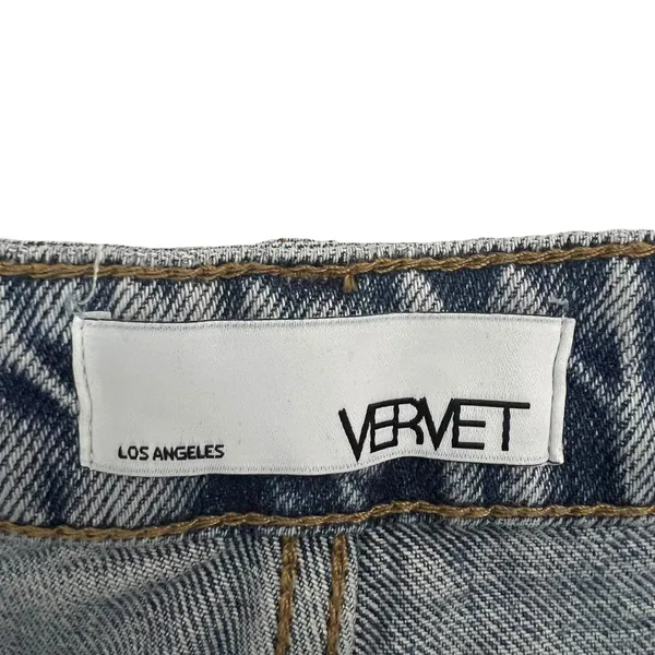 NWT Vervet Distressed Straight Leg Jeans Blue Denim Raw Hem V2404 Size 28 - Image 6