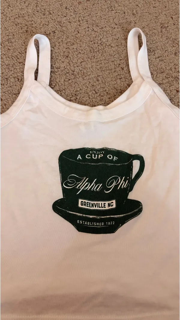 Alpha Phi Tank White - Image 2