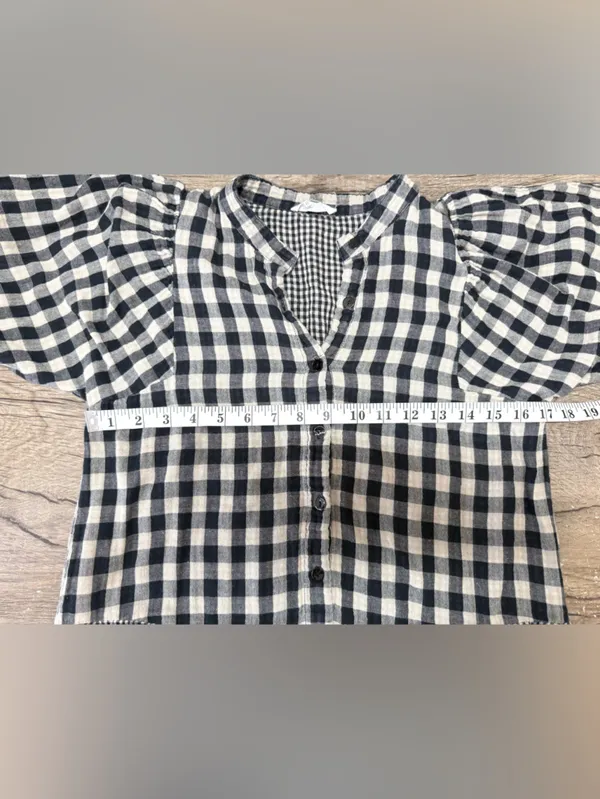 Anthropologie little lies Contrast Gingham Dress size small - Image 5
