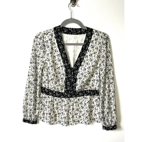 Madewell floral print top women’s XS‎ - Image 3