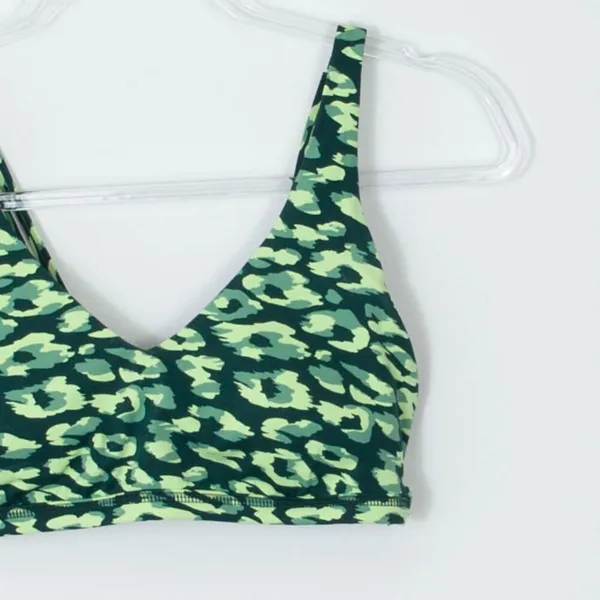 Aerie Offline Green Camo Athletic Workout Mesh Sports‎ Bra Womens Size Small - Image 5