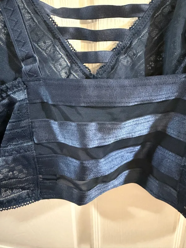 torrid Navy Lace Bralette with Strappy Front Detail - Image 6