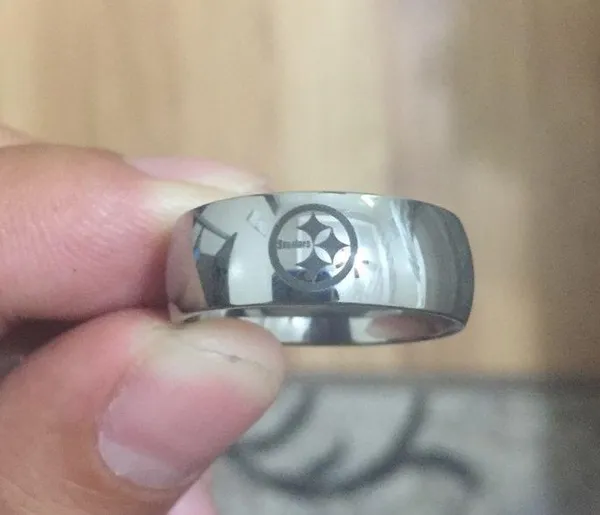 Silver Pittsburgh Steelers Arc Ring - Image 2